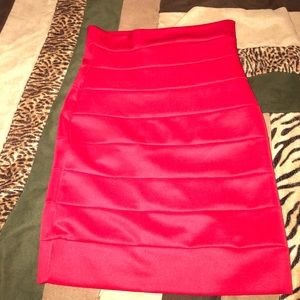 Red Pencil Skirt Fits A Large